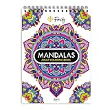 Finoly Libro Mandalas Colorear Adultos - Cuaderno para Colorear - 30 Ilustraciones Originales - Tamaño A4 - Papel Premium - Encuadernación Espiral (Día)