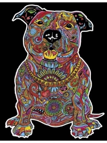 mandala coloreado perro