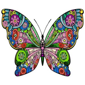 mandalas coloreados mariposa