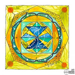 Mandala original coloreado acuarela beth mandalaweb